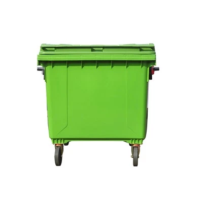 HDPE Green Four Wheeled Waste -søppelkasser